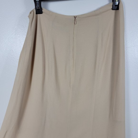 Reformation Womens Cream Maxi Flare Skirt 100% Viscose Size 4 - Picture 5 of 9